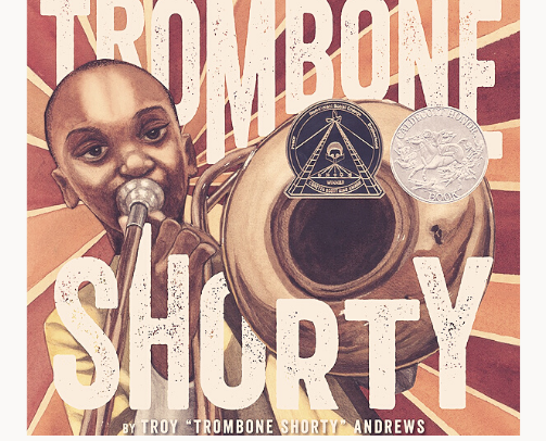 Book cover of Trombone Shorty picture book